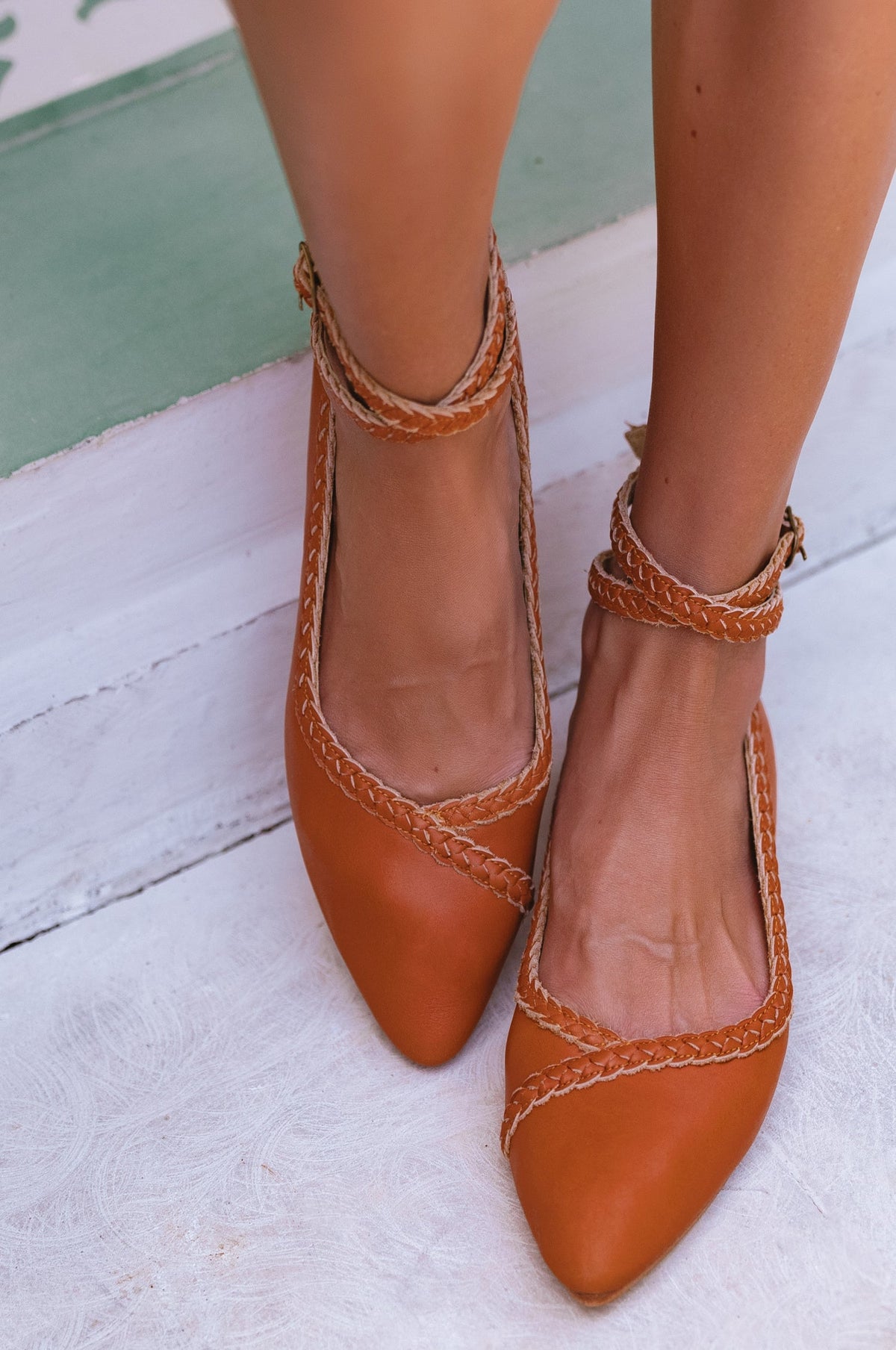 Soiree Braided Pointed Toe Flats-1
