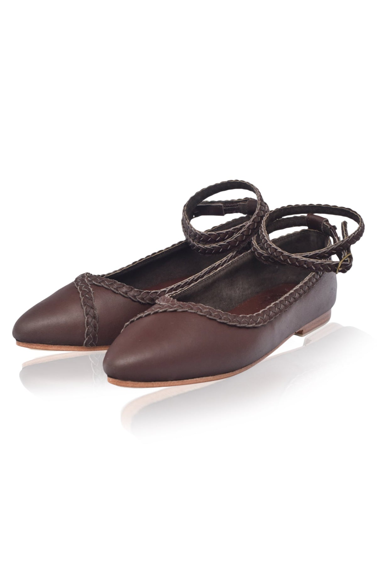 Soiree Braided Pointed Toe Flats-2