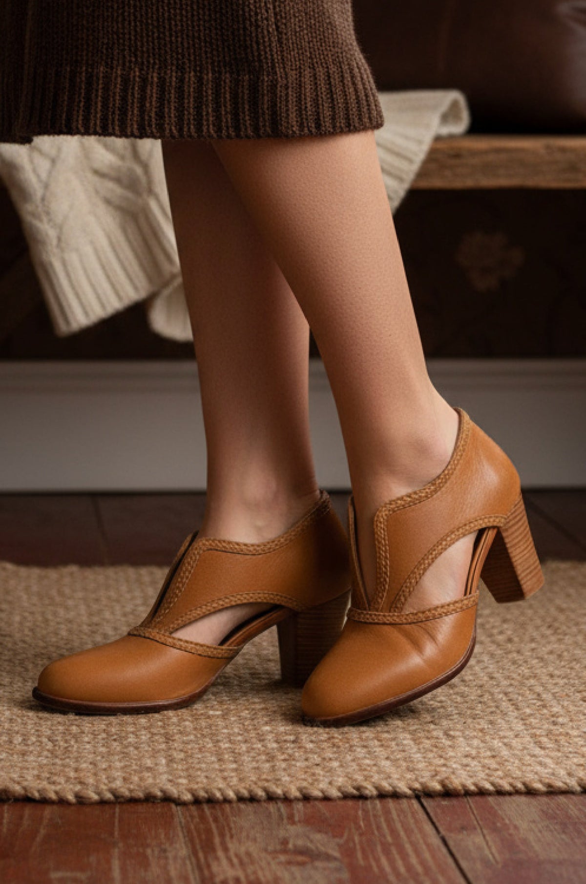 Spirit Walker Leather Heel Booties-0