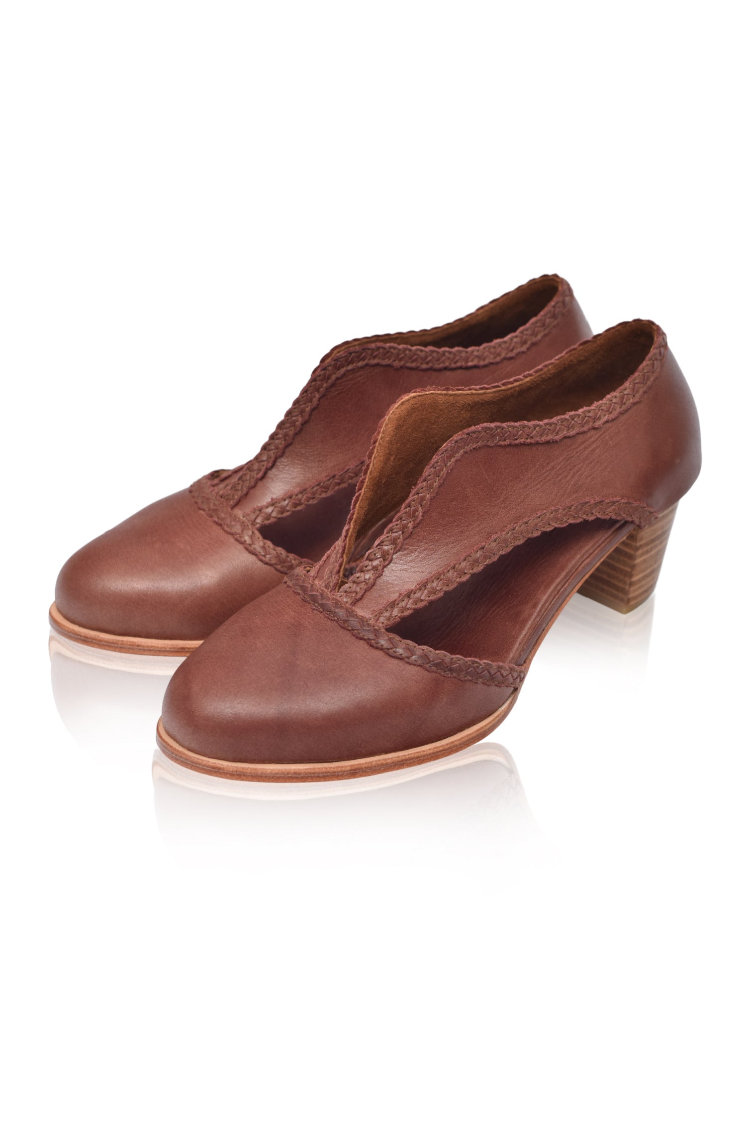 Spirit Walker Leather Heel Booties 5 cm Heel (Sz. 5.5 & 11.5)-2