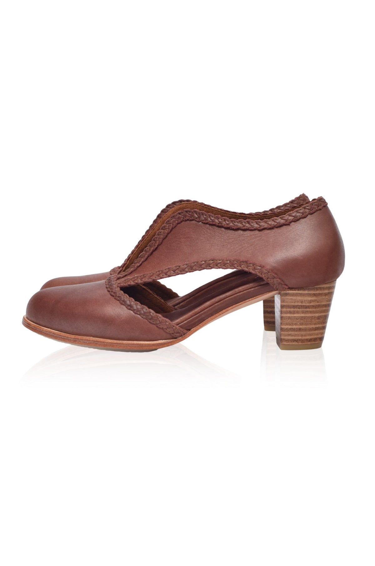 Spirit Walker Leather Heel Booties 5 cm Heel (Sz. 5.5 & 11.5)-1