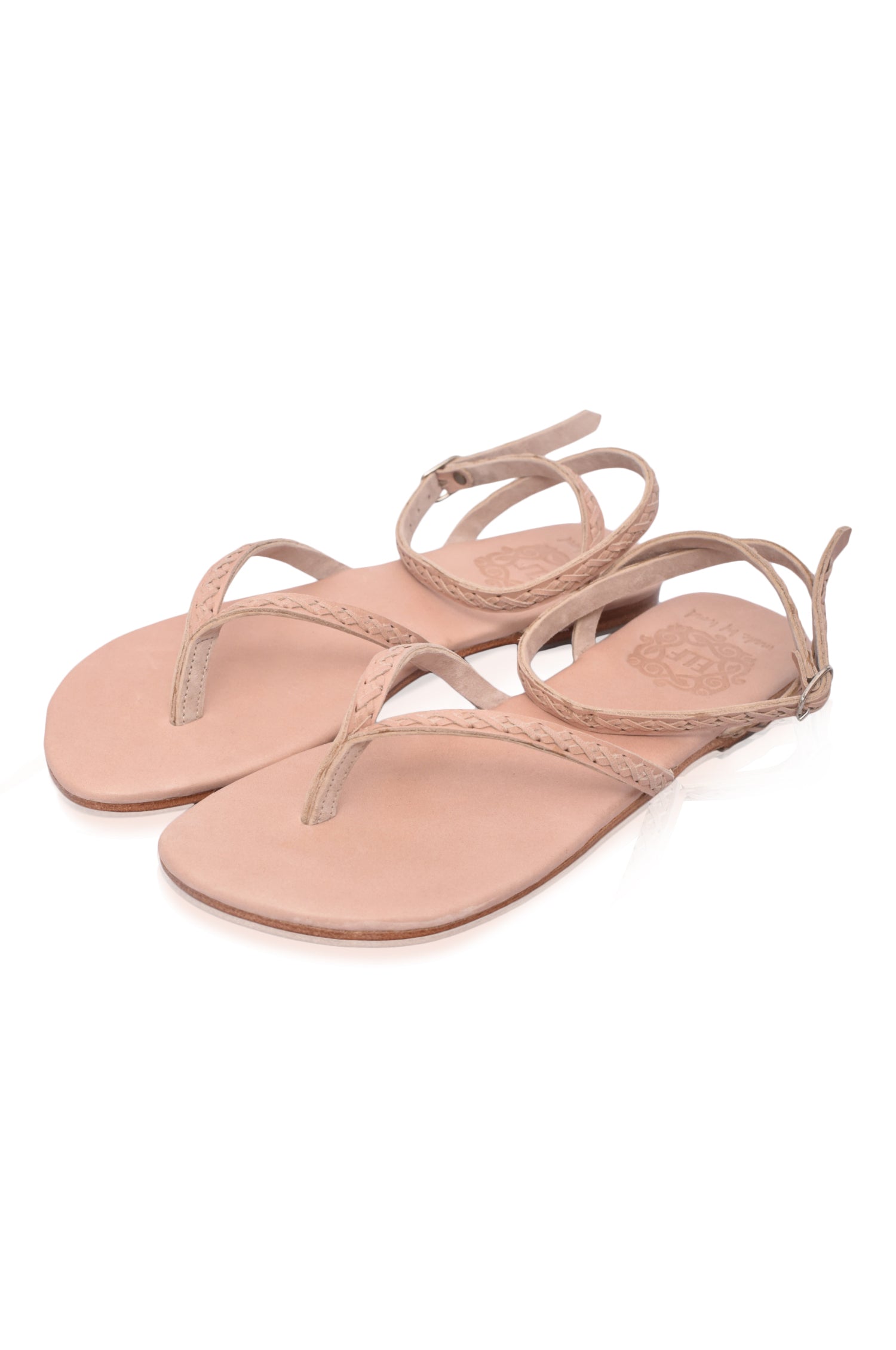 Starsand Braided Thong Leather Sandals-4