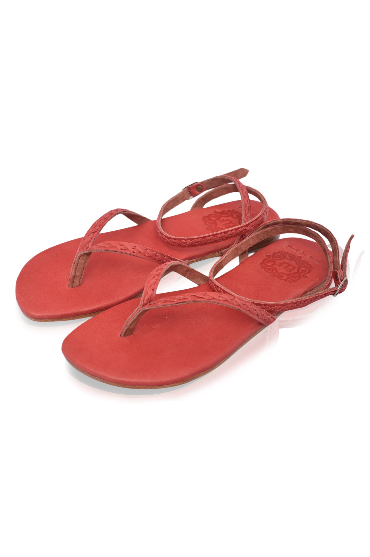 Starsand Braided Thong Leather Sandals-2