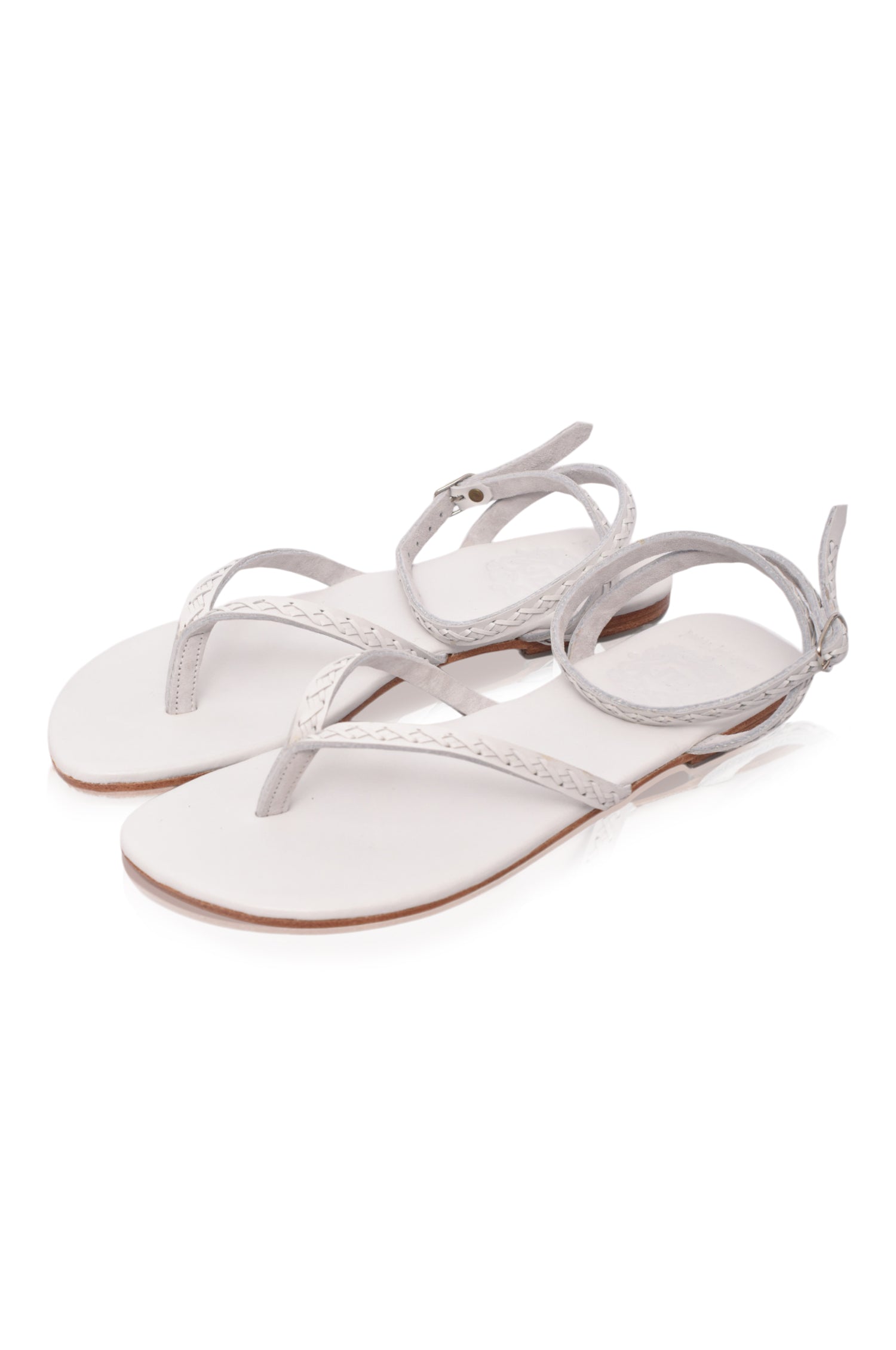 Starsand Braided Thong Leather Sandals-2
