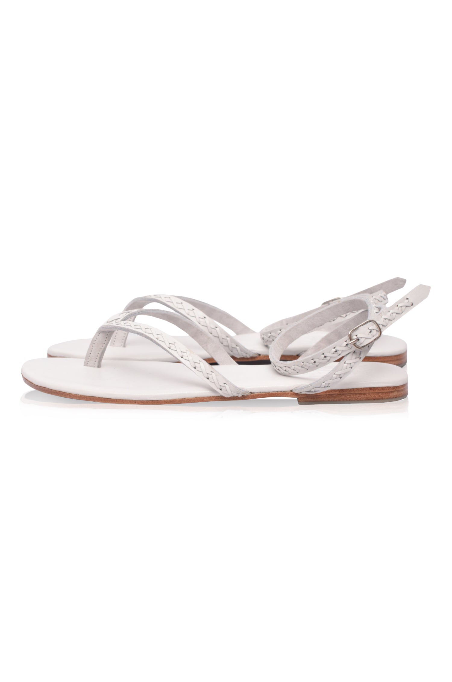 Starsand Braided Thong Leather Sandals-6