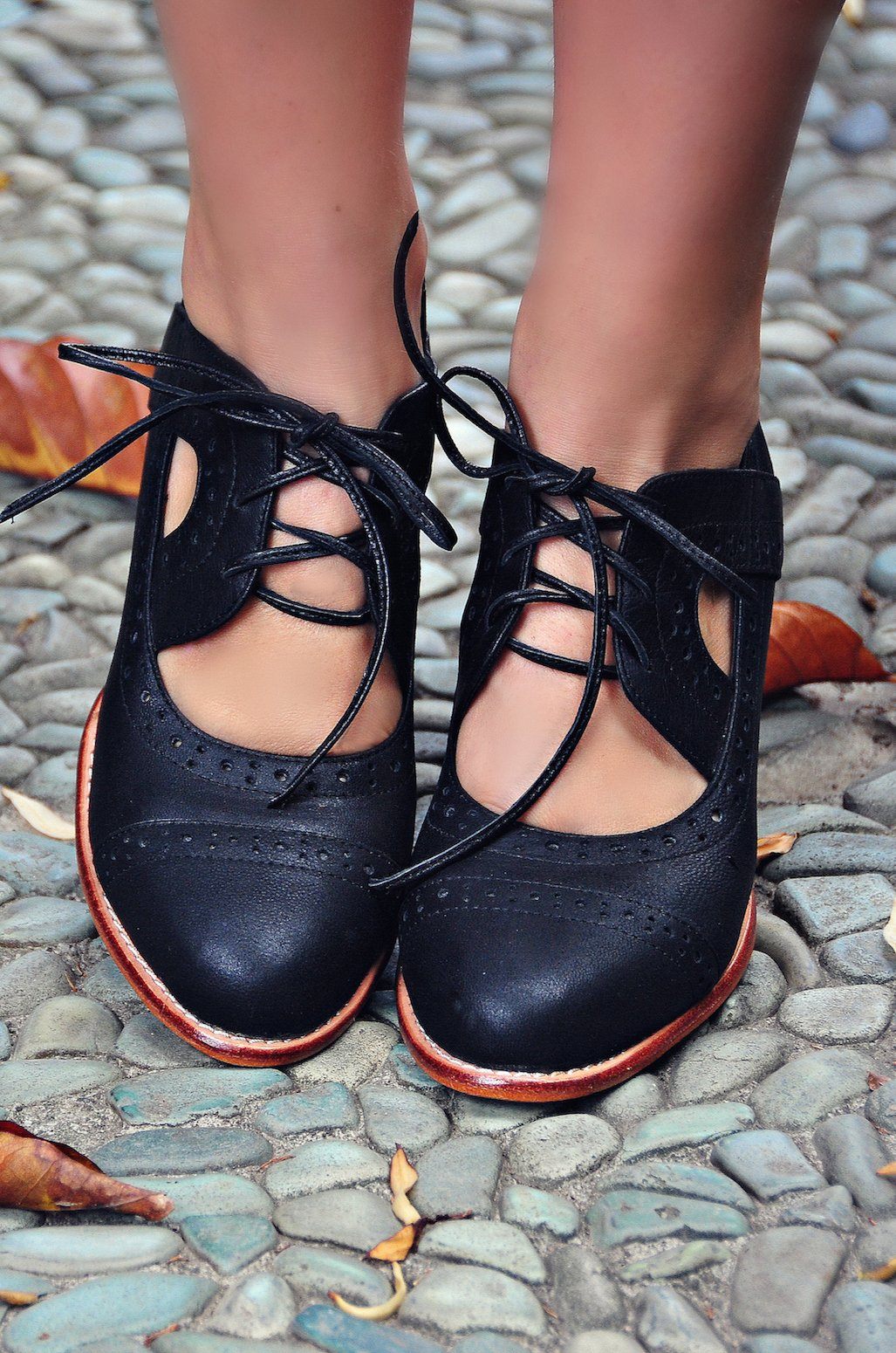 Stockholm Leather Oxford Wedges-0