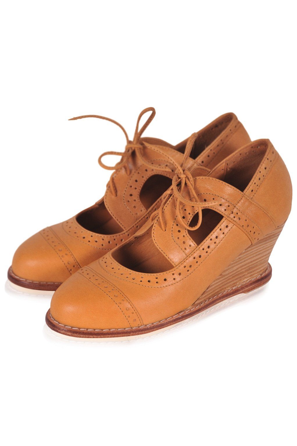 Stockholm Leather Oxford Wedges-1