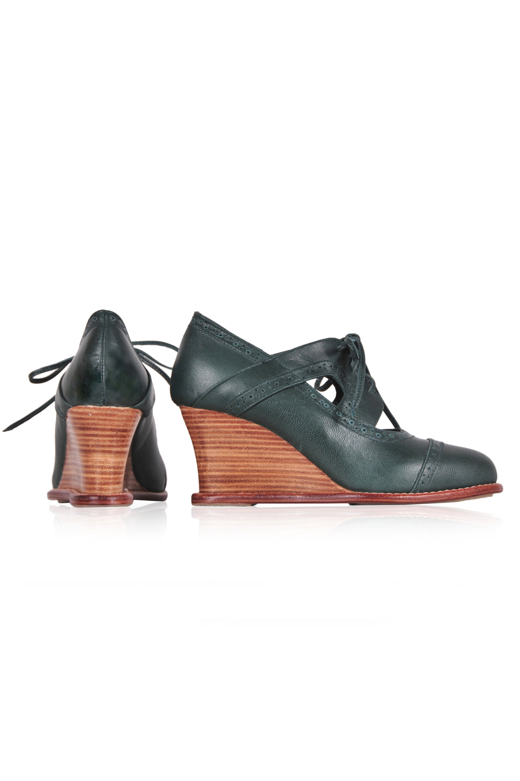 Stockholm Leather Oxford Wedges-3