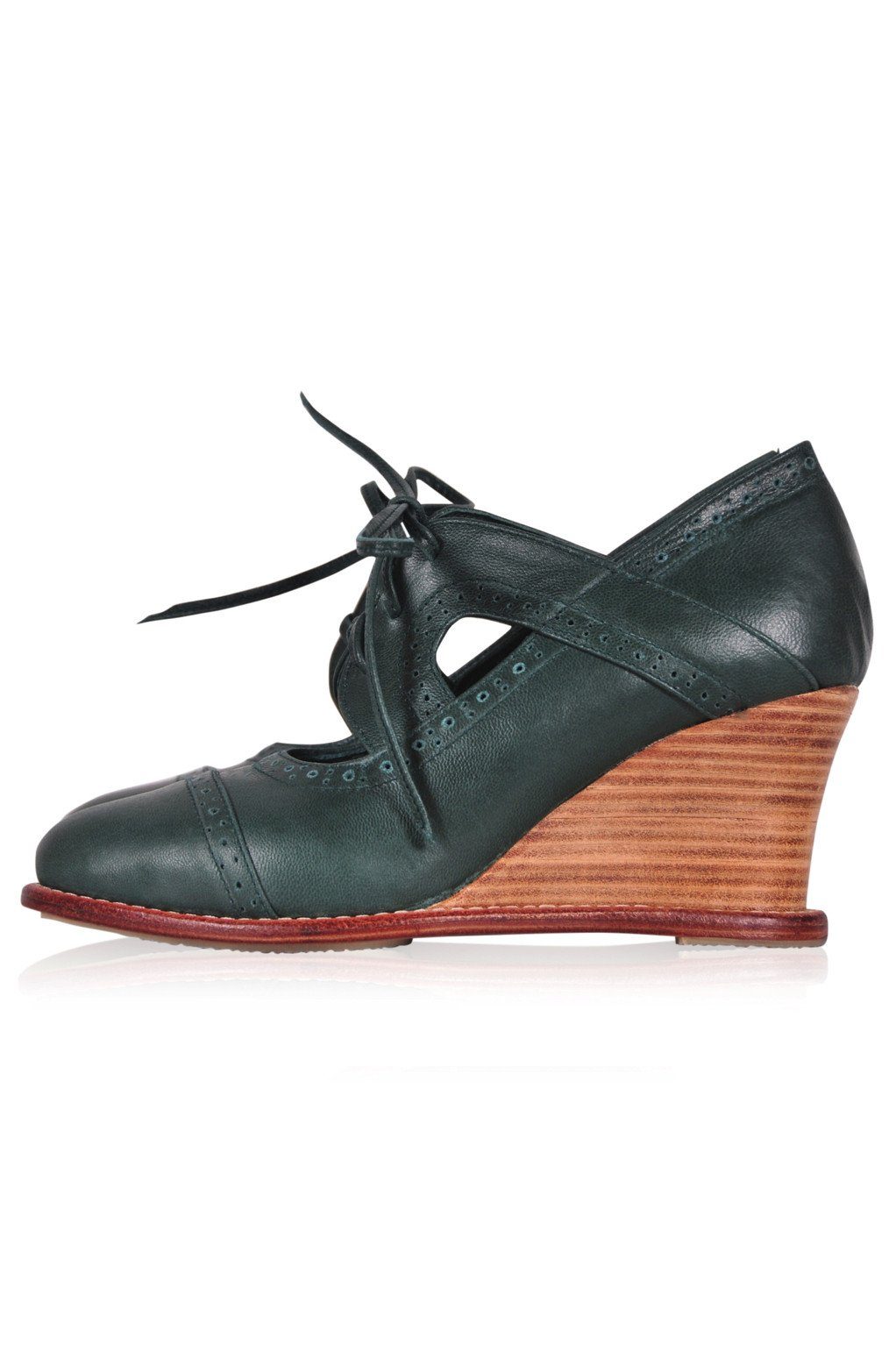 Stockholm Leather Oxford Wedges-4