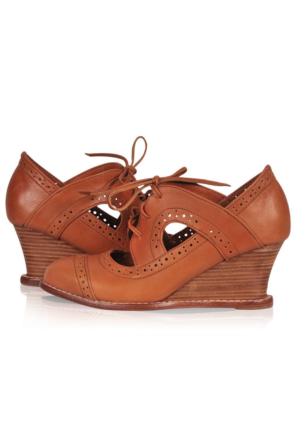 Stockholm Leather Oxford Wedges-6