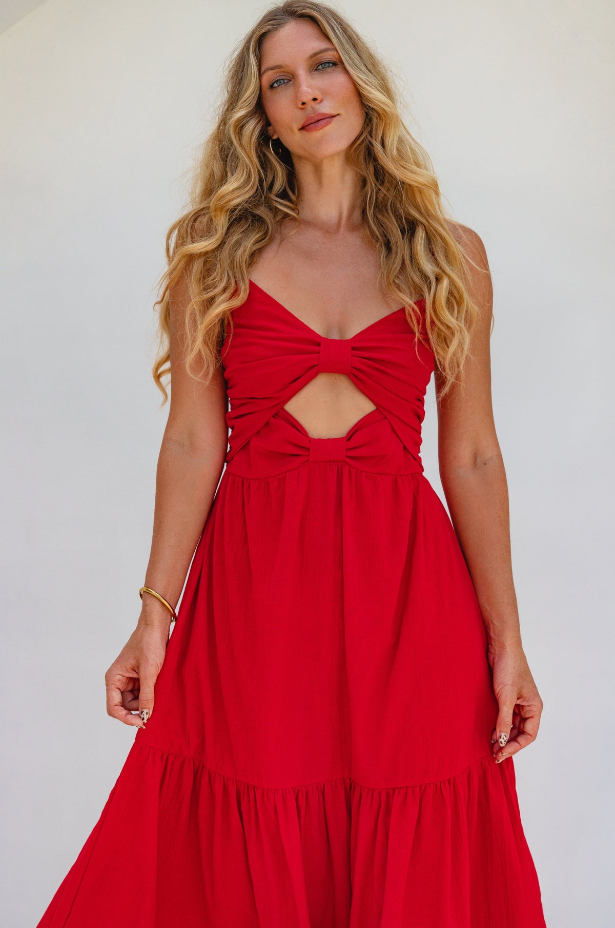 Sun Island Strappy Midi Dress-0