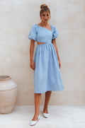 Sundaze Cutout Linen Midi Dress (Sale)-0