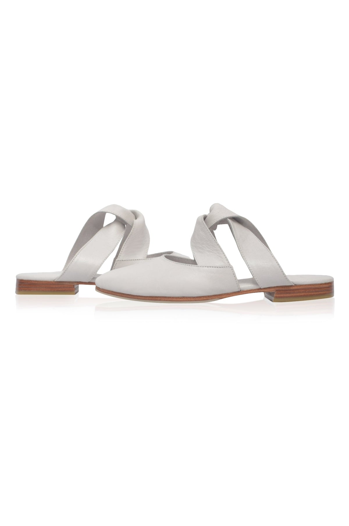 Taj Mahal Pointy Toe Leather Mules-3