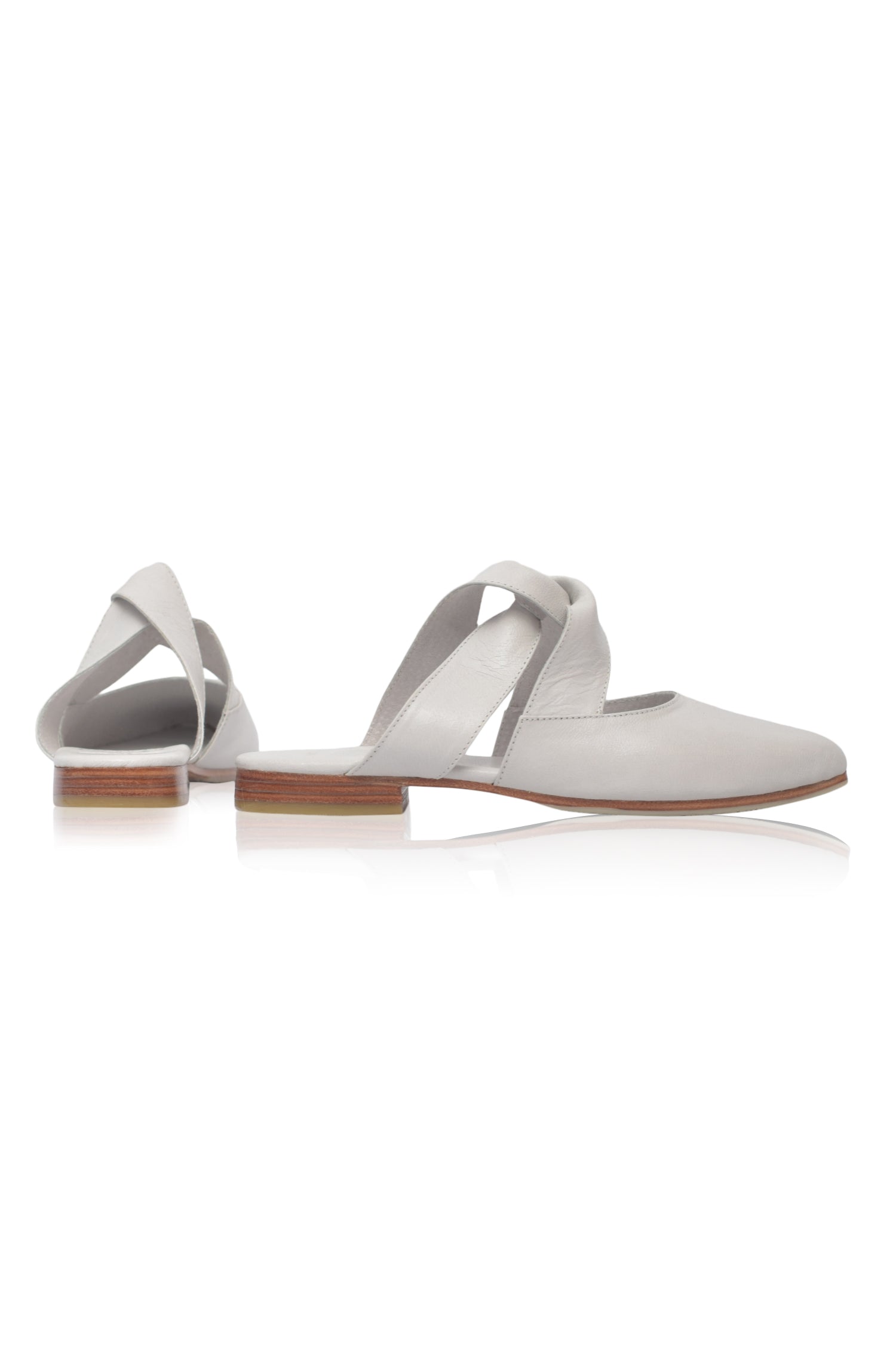 Taj Mahal Pointy Toe Leather Mules-4
