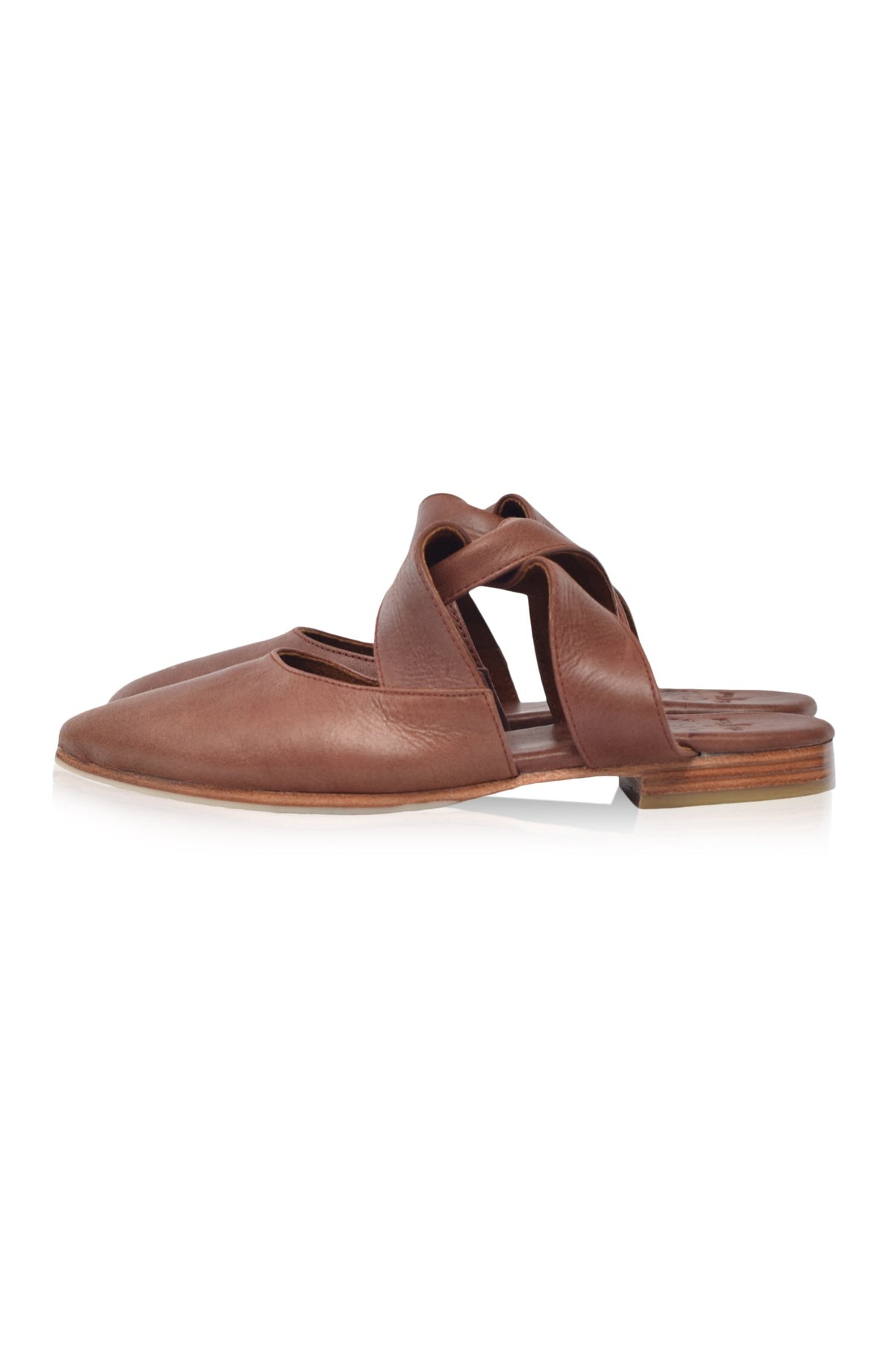 Taj Mahal Pointy Toe Leather Mules-6