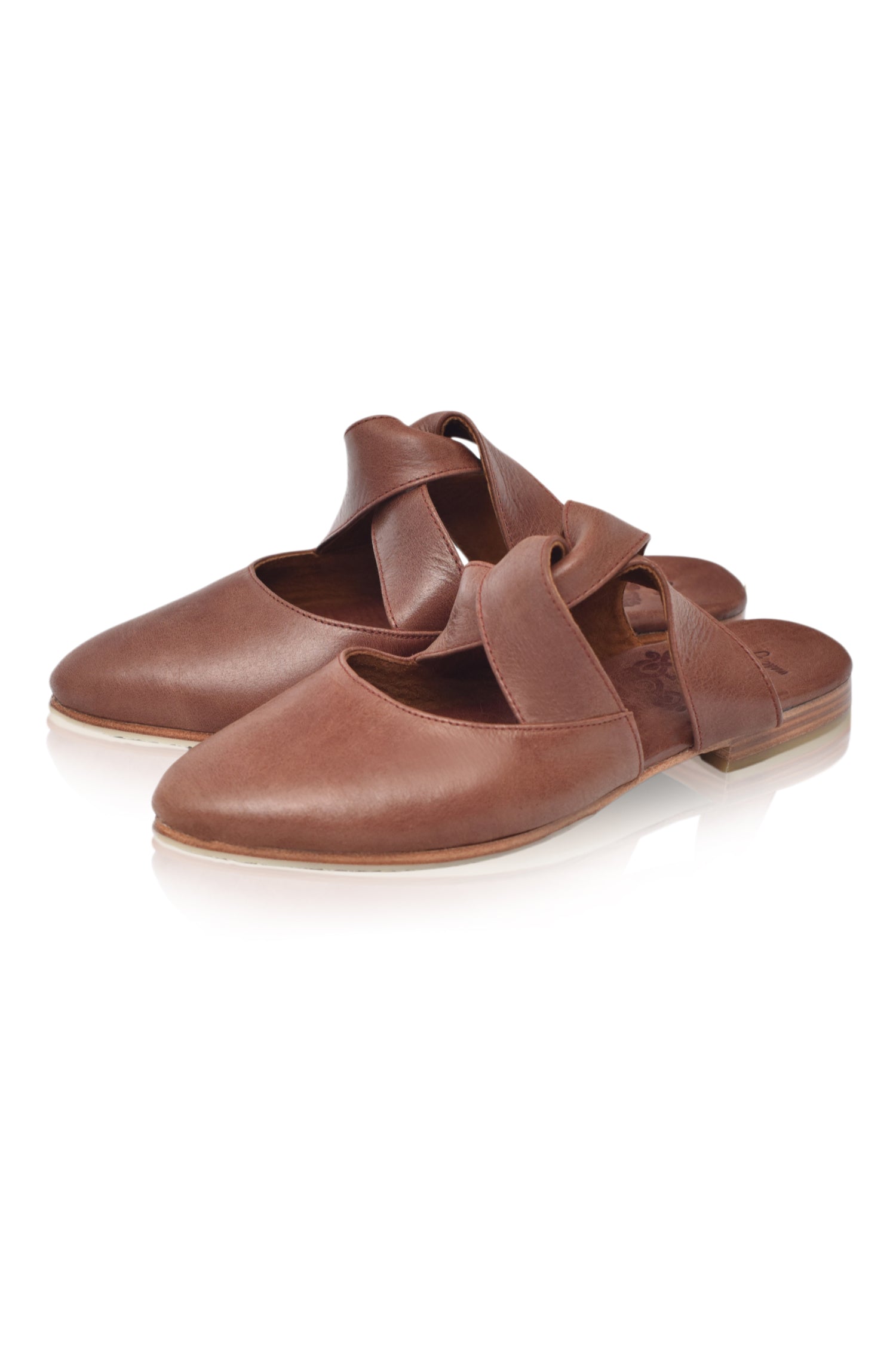 Taj Mahal Pointy Toe Leather Mules-3