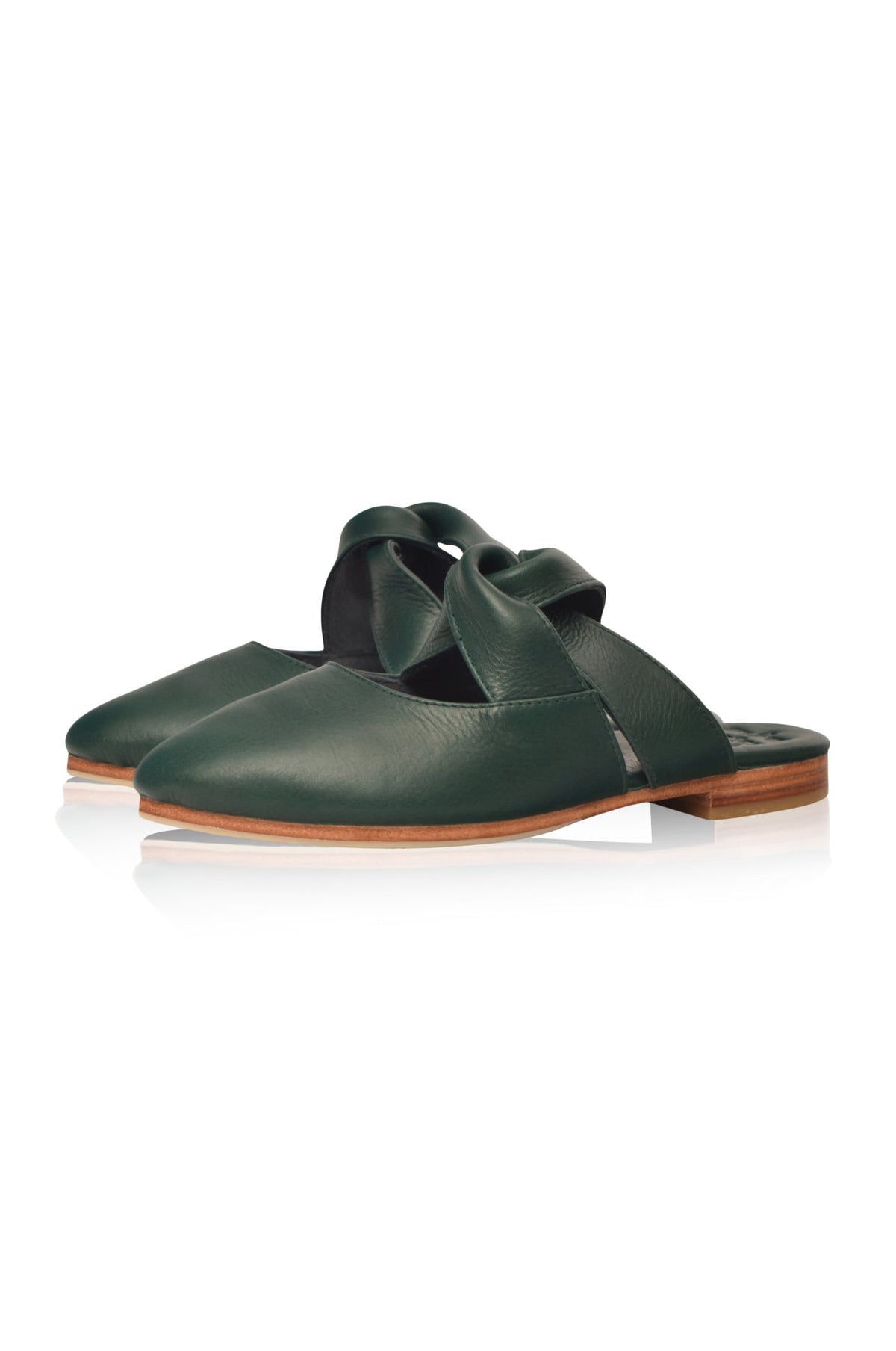Taj Mahal Pointy Toe Leather Mules-3