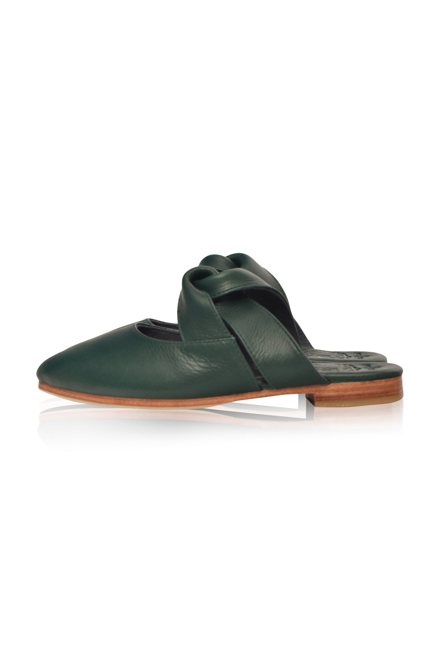 Taj Mahal Pointy Toe Leather Mules-9