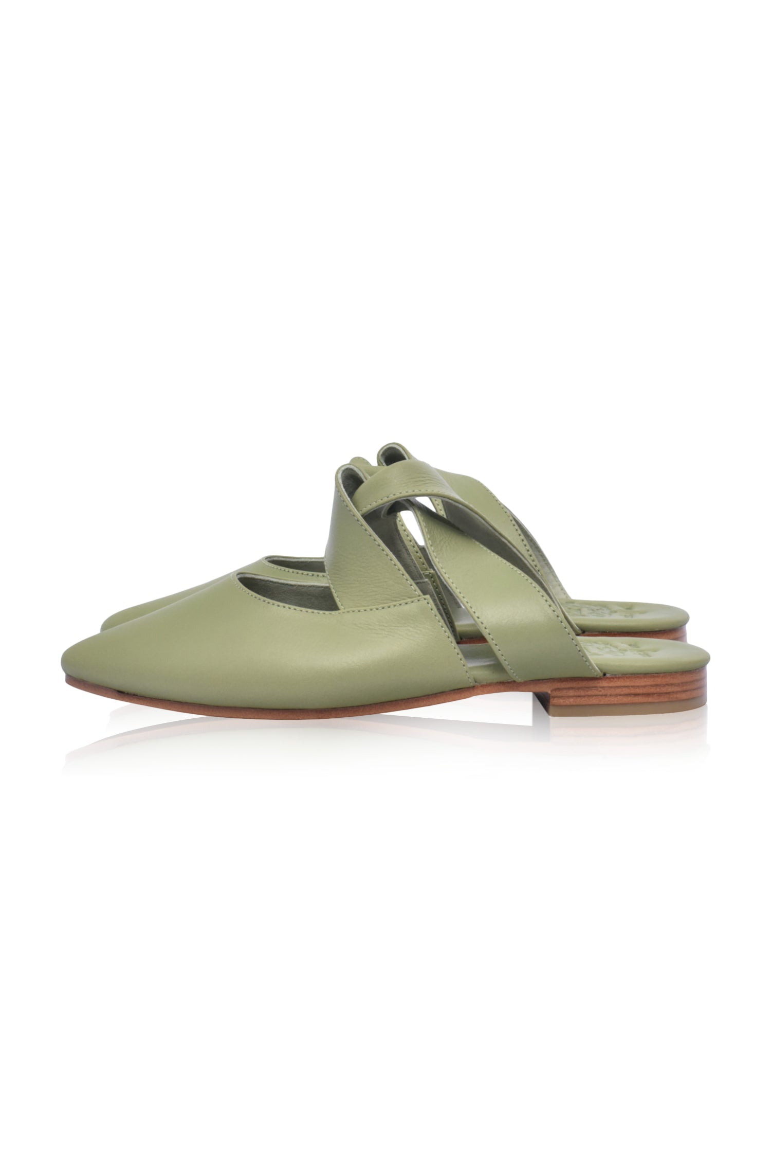 Taj Mahal Pointy Toe Leather Mules-2