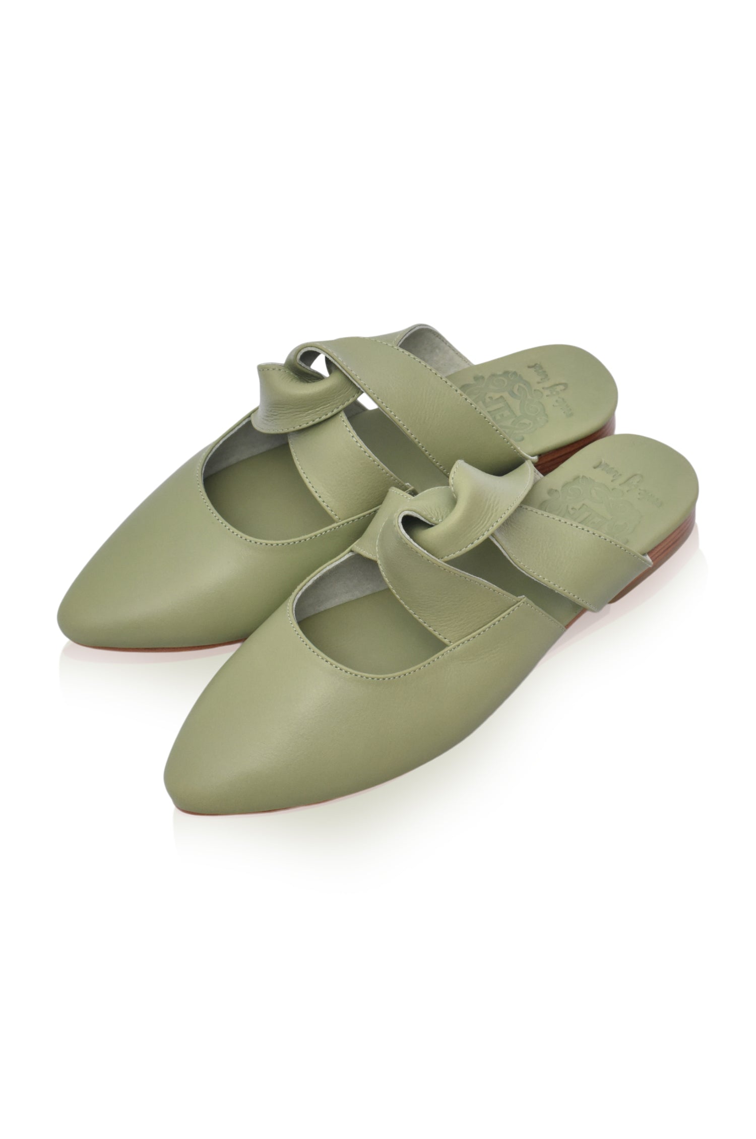 Taj Mahal Pointy Toe Leather Mules-9
