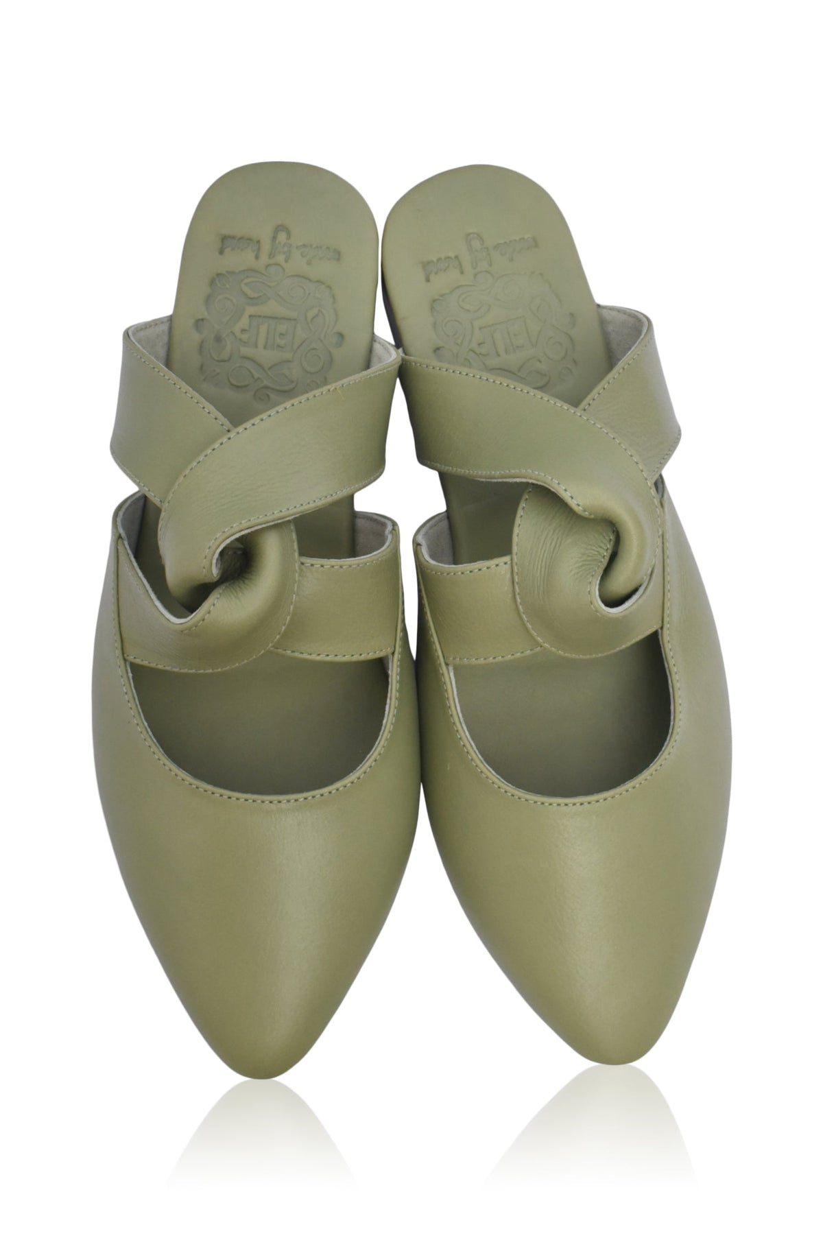 Taj Mahal Pointy Toe Leather Mules-1
