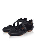 Tallulah Braided Criss-Cross Leather Flats-1