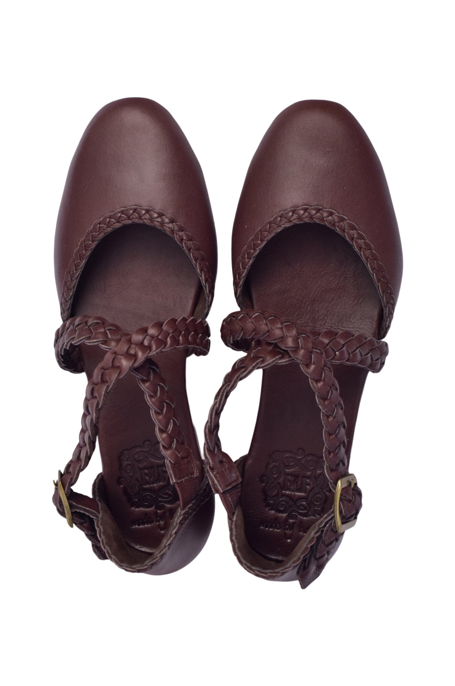 Tallulah Braided Criss-Cross Leather Flats-8