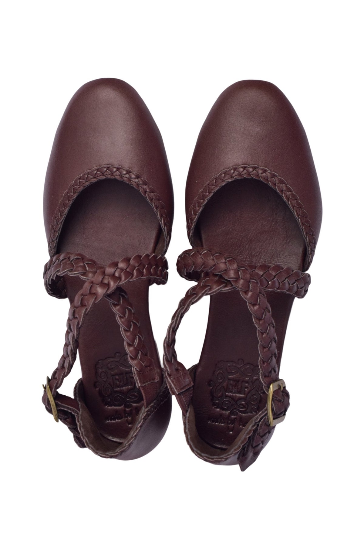 Tallulah Braided Criss-Cross Leather Flats-6