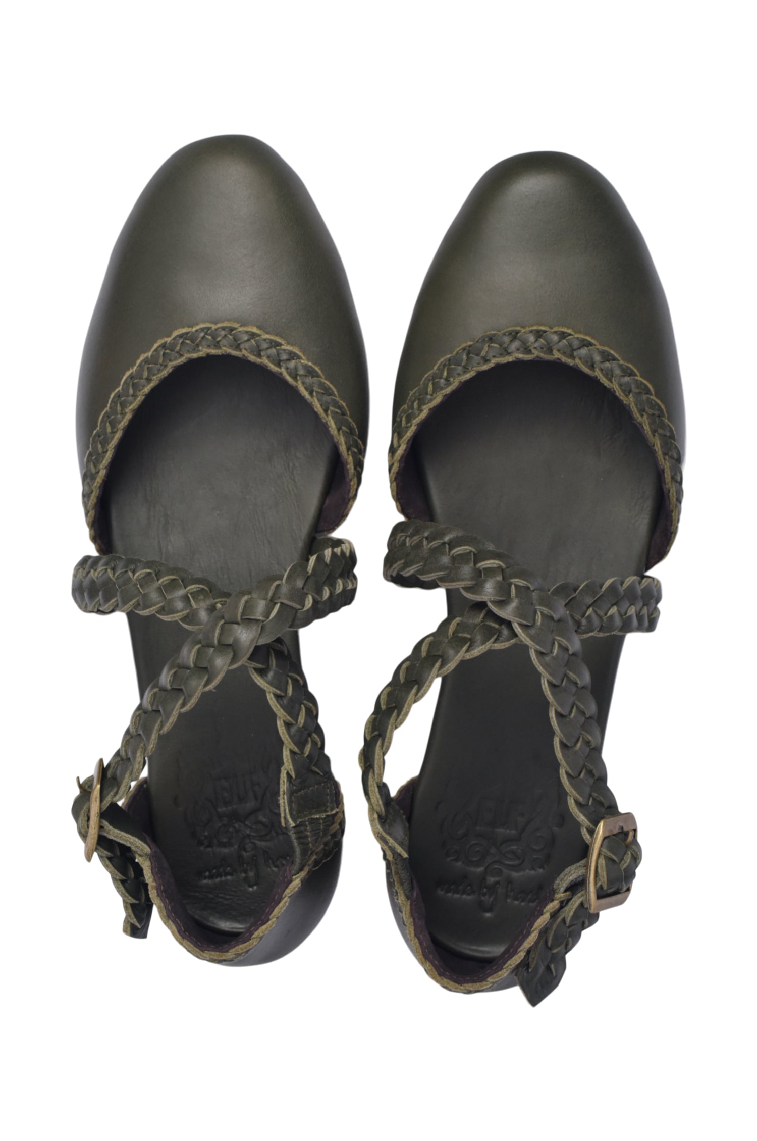 Tallulah Braided Criss-Cross Leather Flats-2