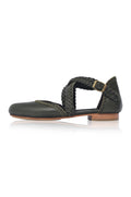 Tallulah Braided Criss-Cross Leather Flats-1
