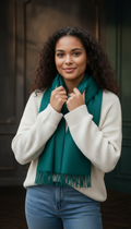 Teal Lambswool Scarf-0