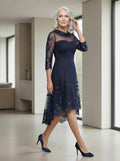 The midnight fold collar high-low mum dress-0