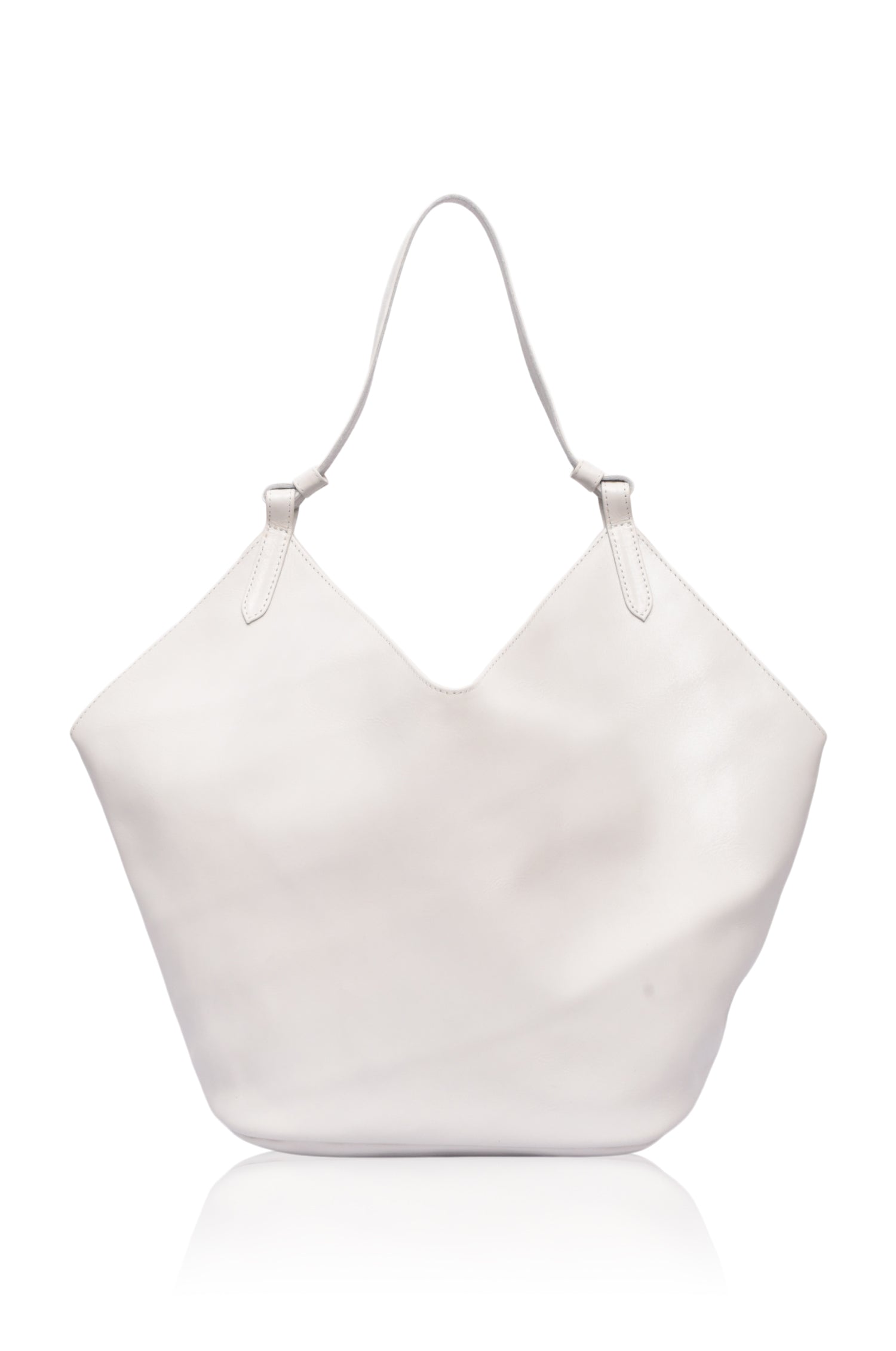 Tulip Medium Leather Tote Bag-5