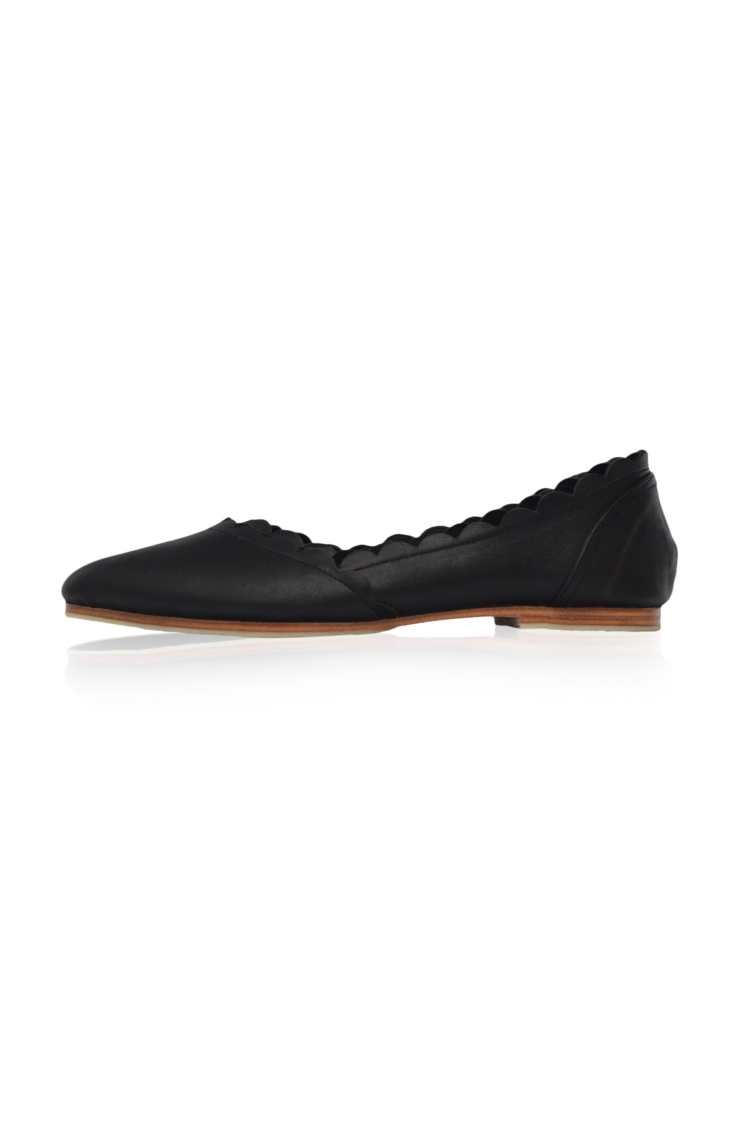 Valentina Scalloped Pointed Toe Flats-4