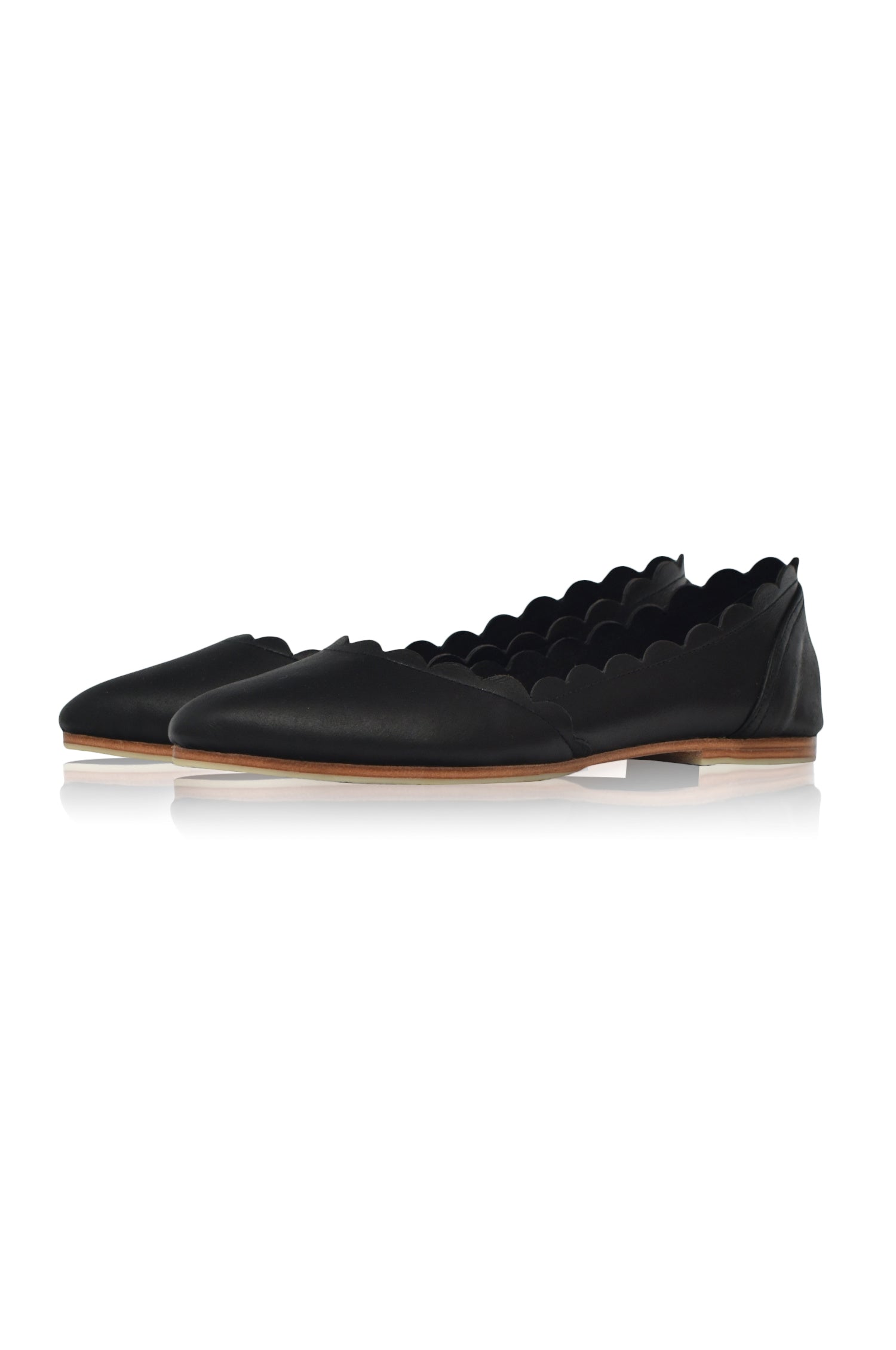 Valentina Scalloped Pointed Toe Flats-2