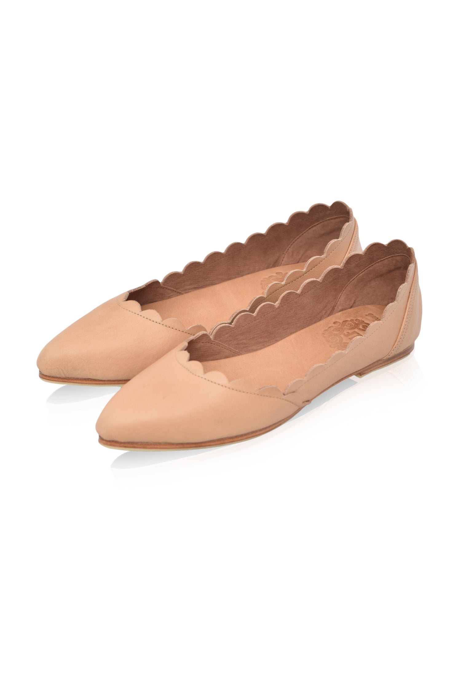 Valentina Scalloped Pointed Toe Flats-2