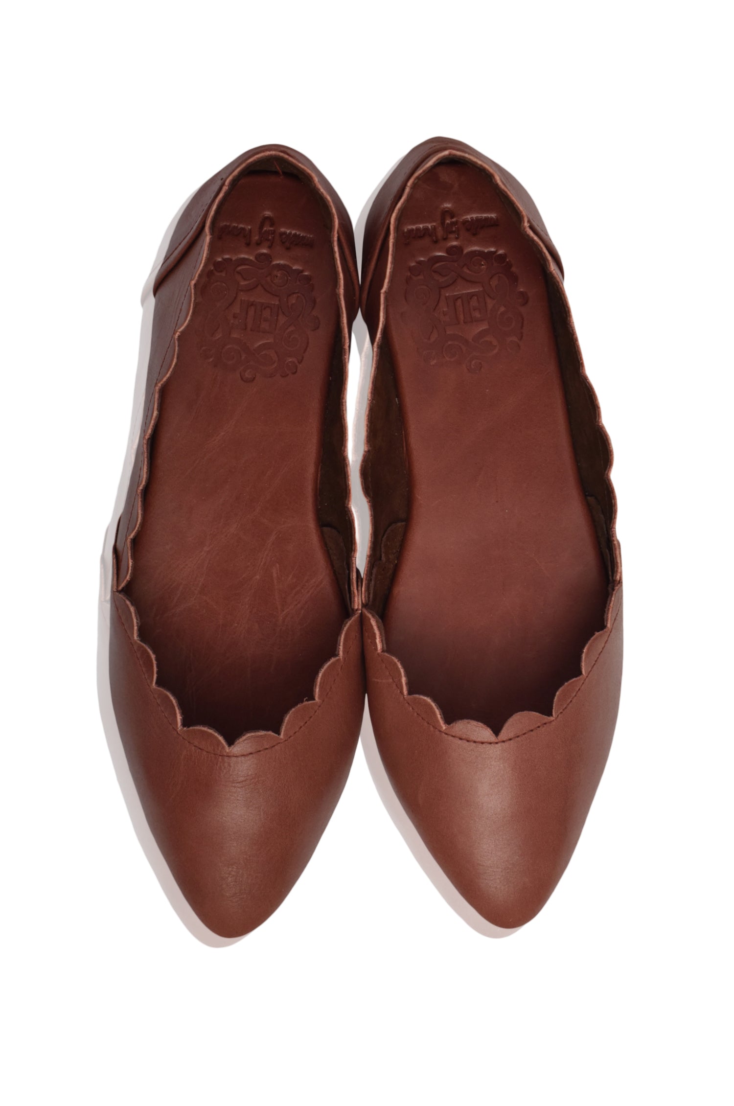 Valentina Scalloped Pointed Toe Flats-6