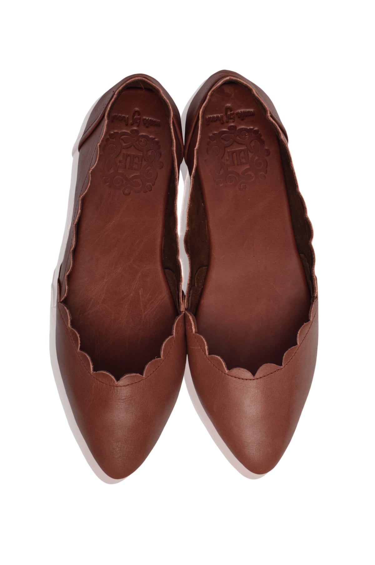 Valentina Scalloped Pointed Toe Flats-5