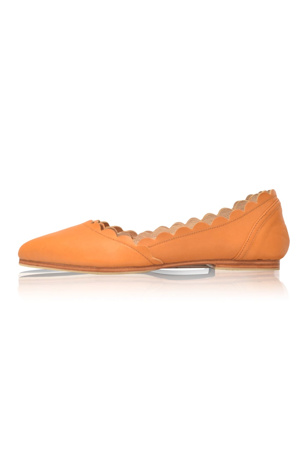 Valentina Scalloped Pointed Toe Flats-4