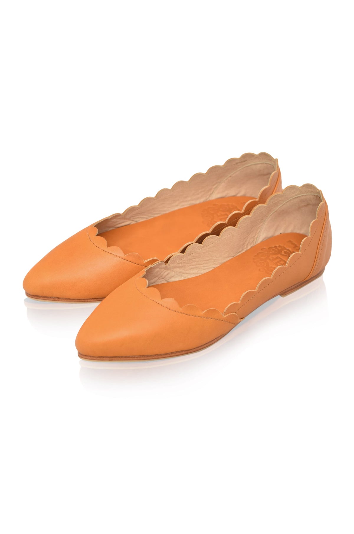 Valentina Scalloped Pointed Toe Flats-6