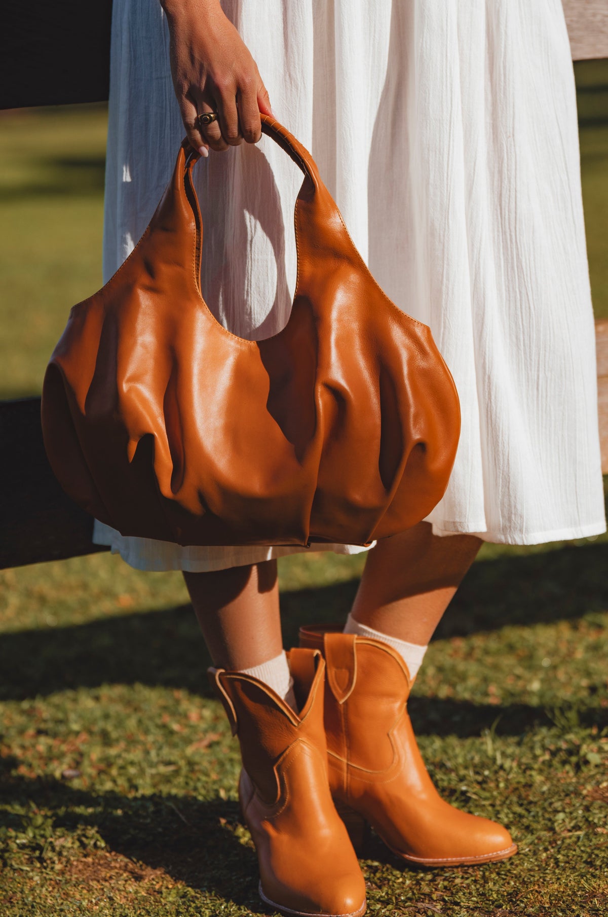 Velara Small Slouchy Leather Tote-0
