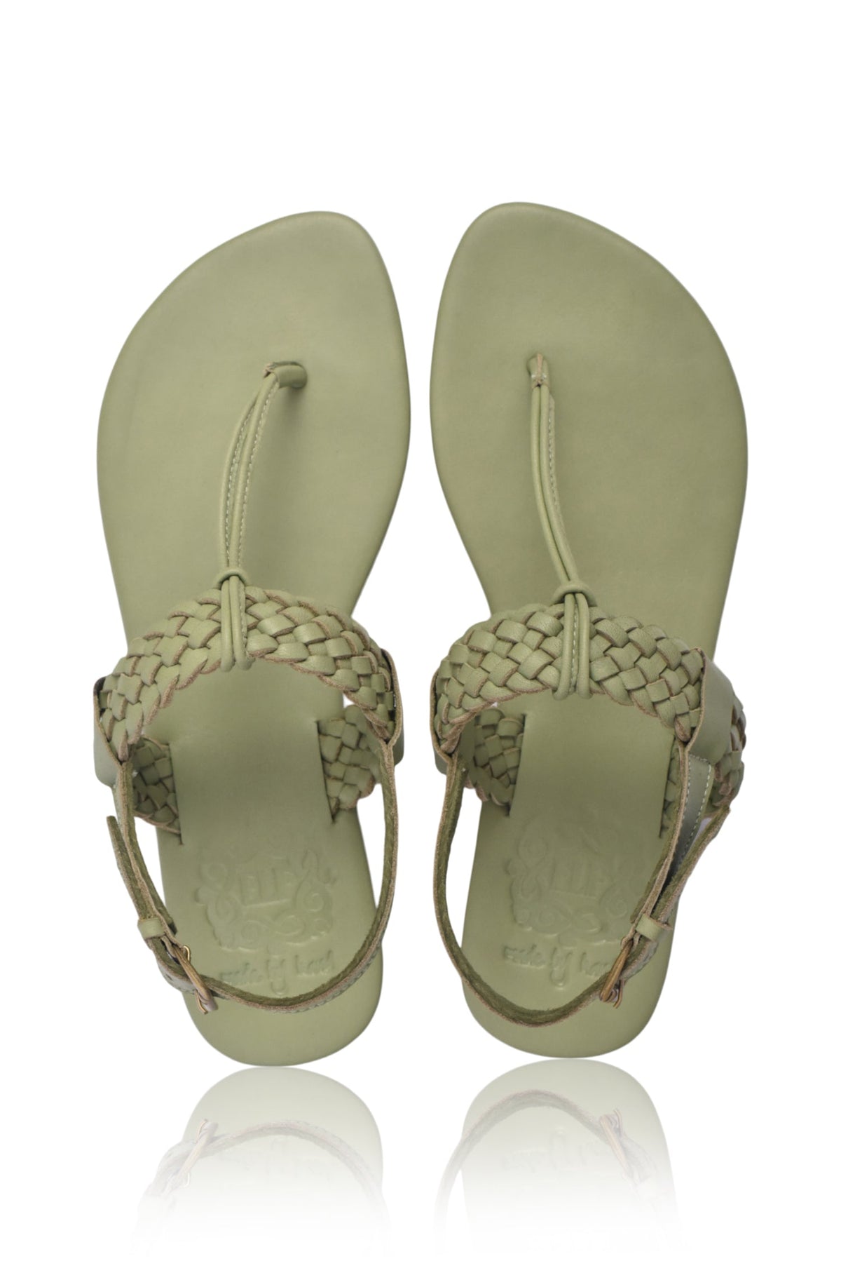 Venetian Braided T-Strap Leather Sandals-3