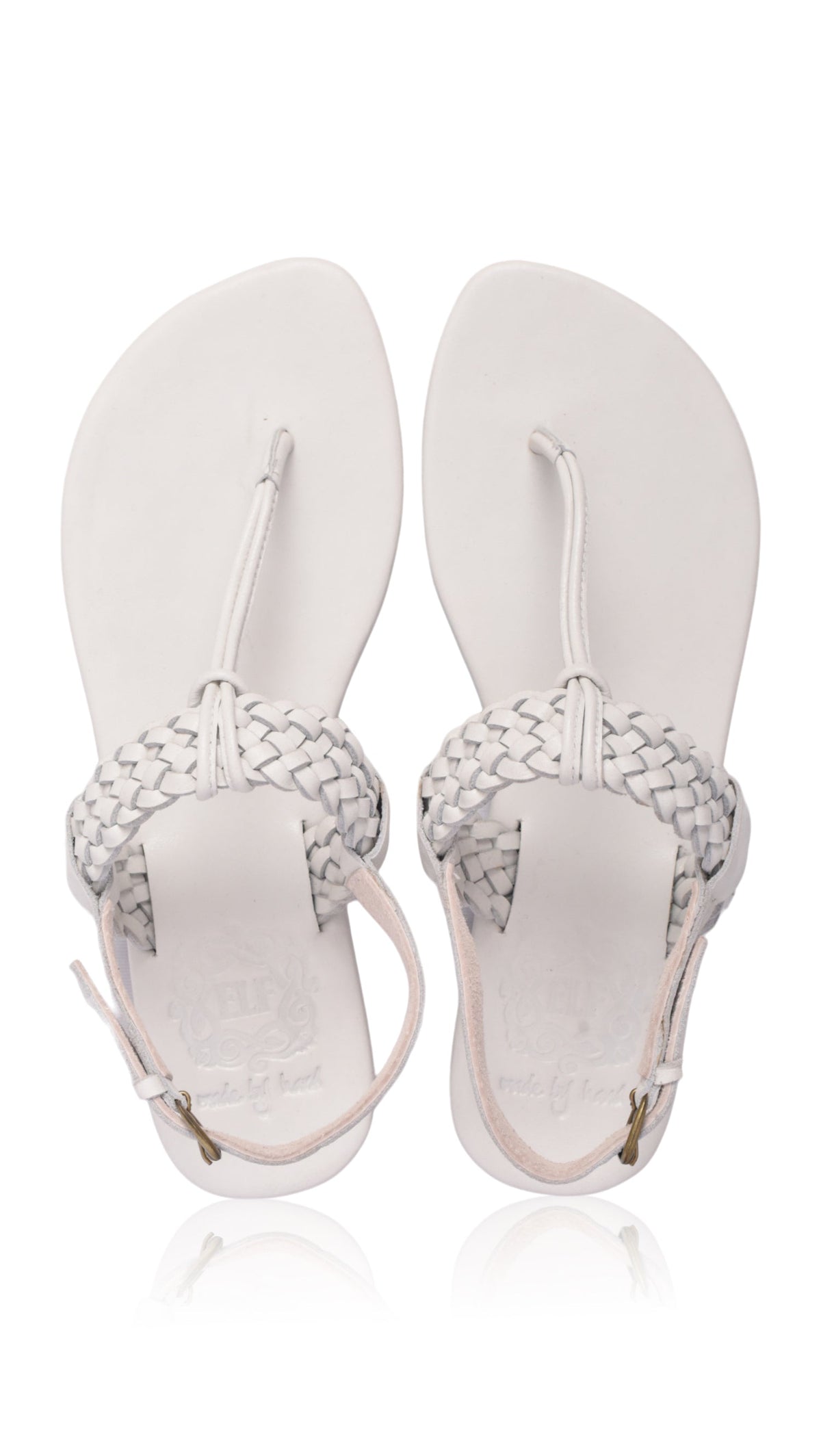 Venetian Braided T-Strap Leather Sandals-3