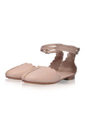 Venus Almond Toe Scalloped Leather Flats-1