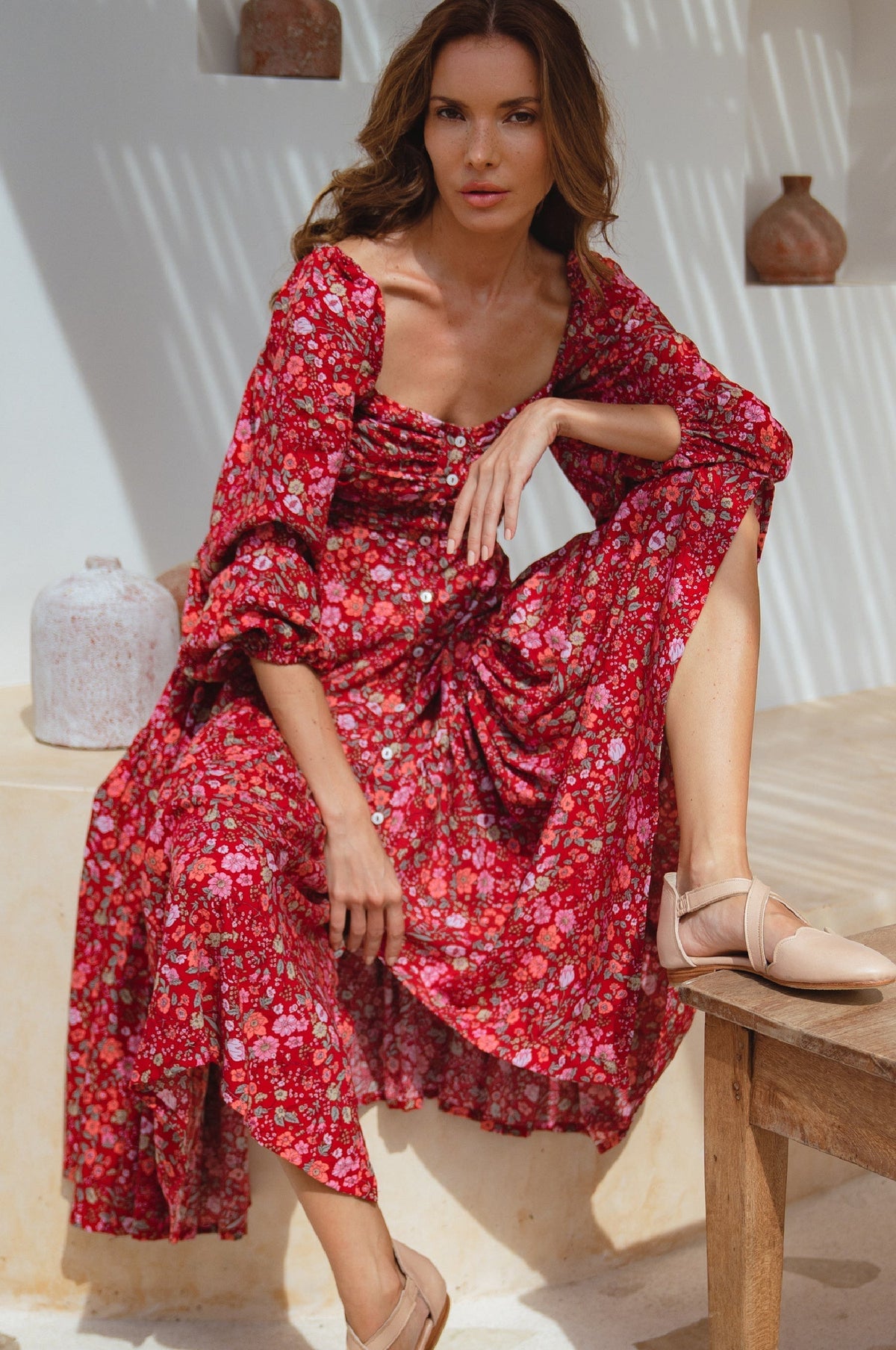 Verona Long Sleeve Midi Dress-2