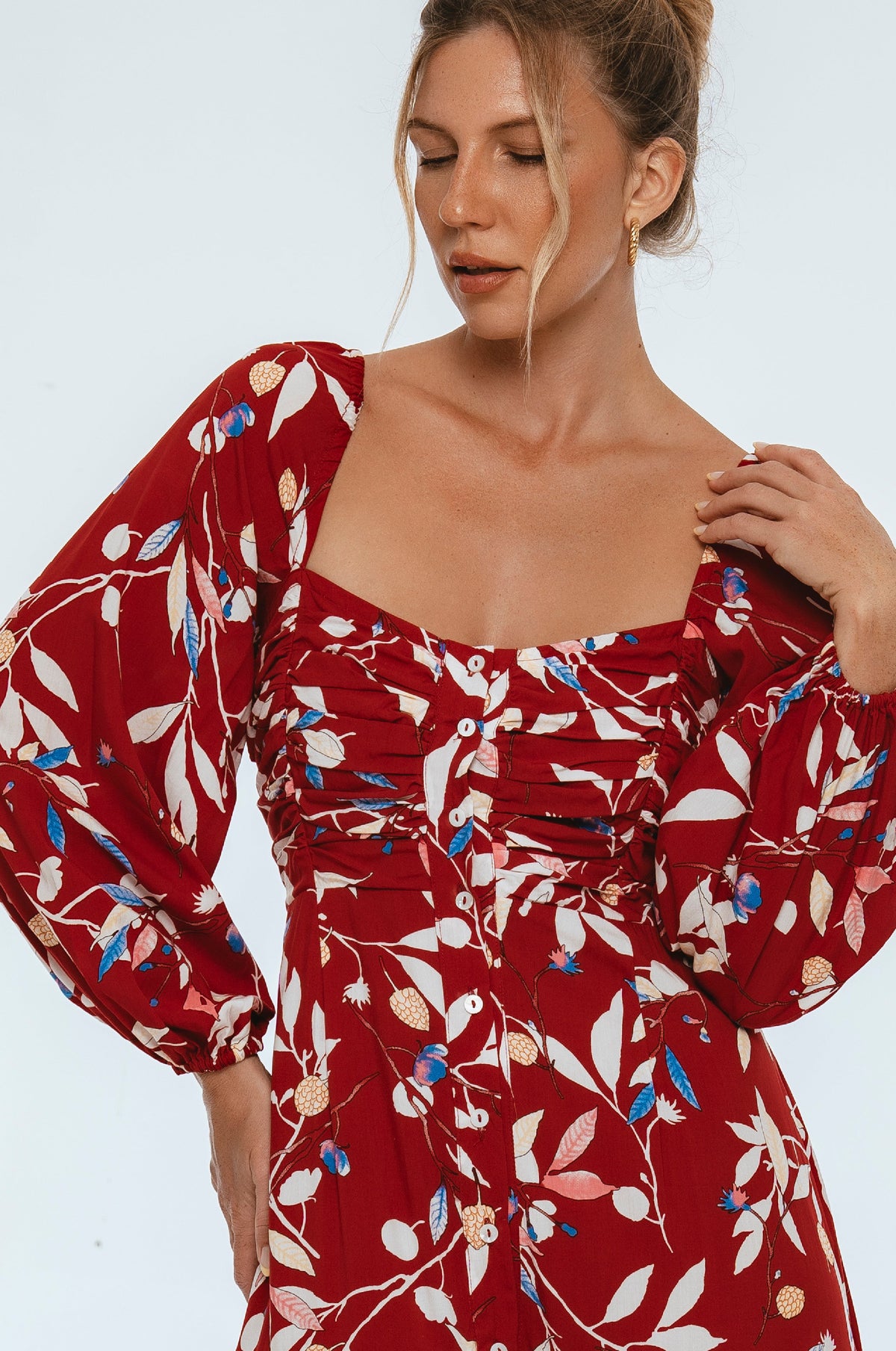 Verona Long Sleeve Midi Dress-2