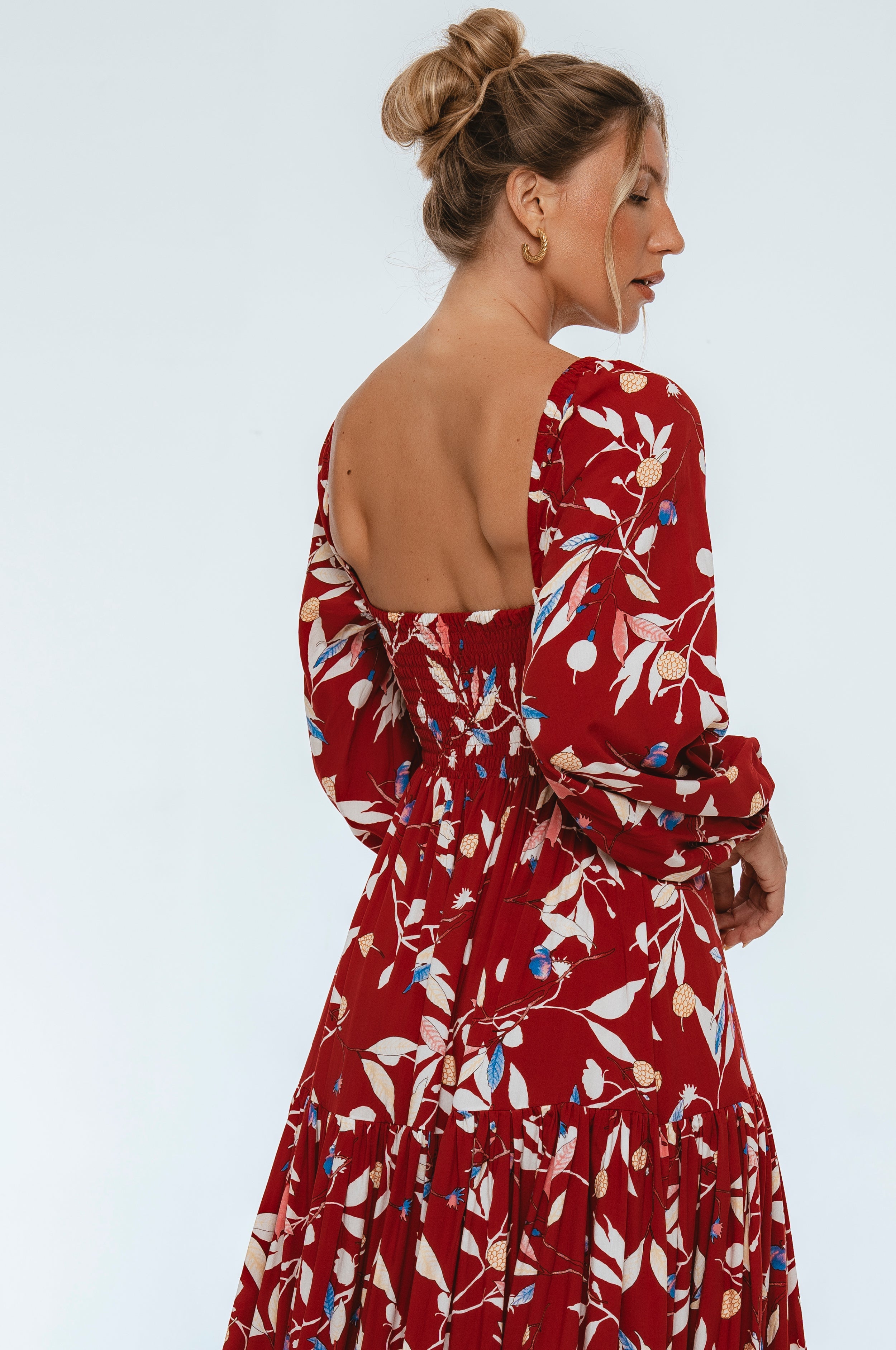 Verona Long Sleeve Midi Dress-4