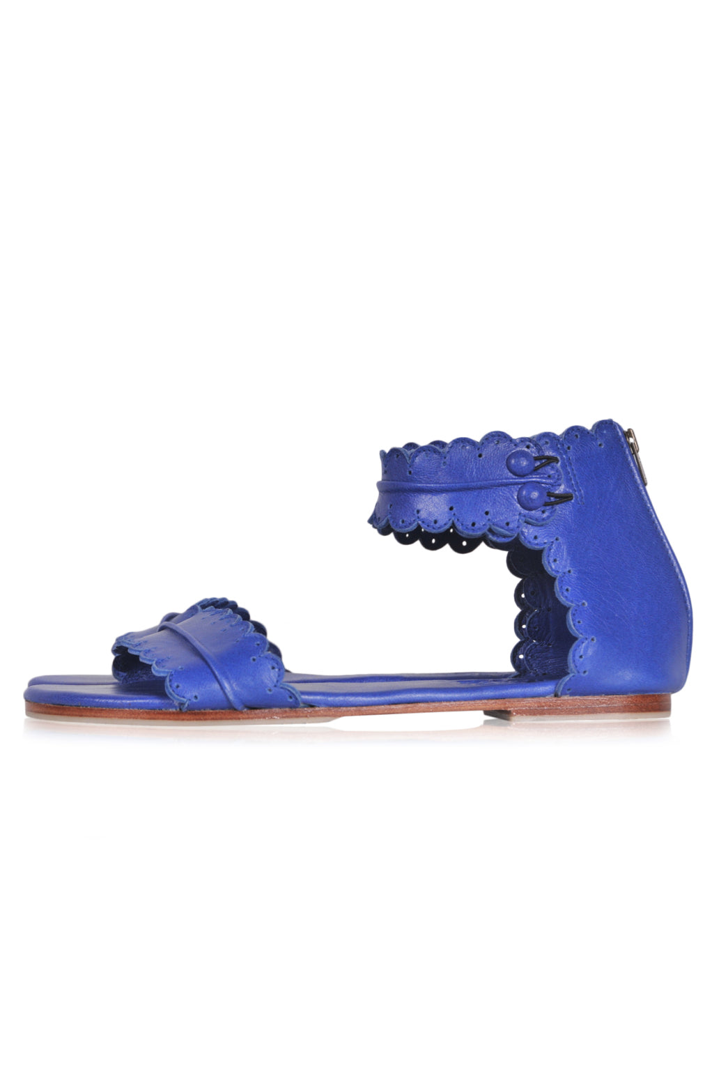 Midsummer Scalloped Leather Sandals-3