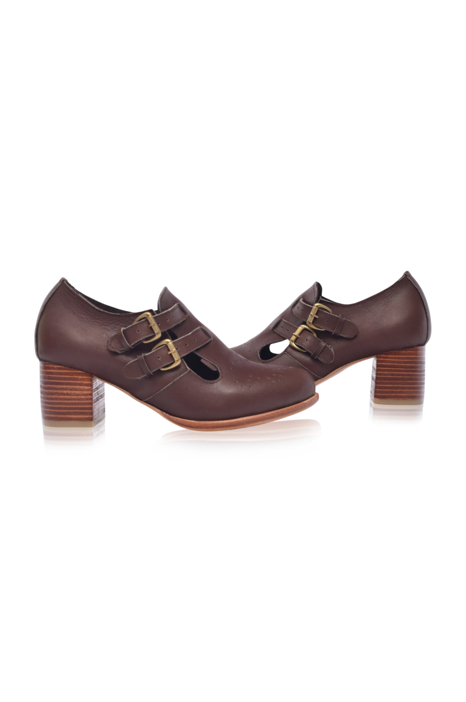 Vienna Low Heel Leather Booties-4