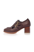 Vienna Low Heel Leather Booties-1